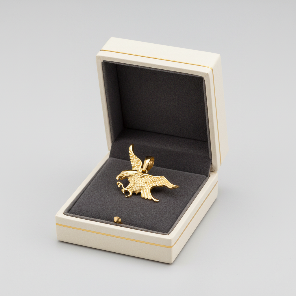 14K Yellow Gold Eagle Pendant