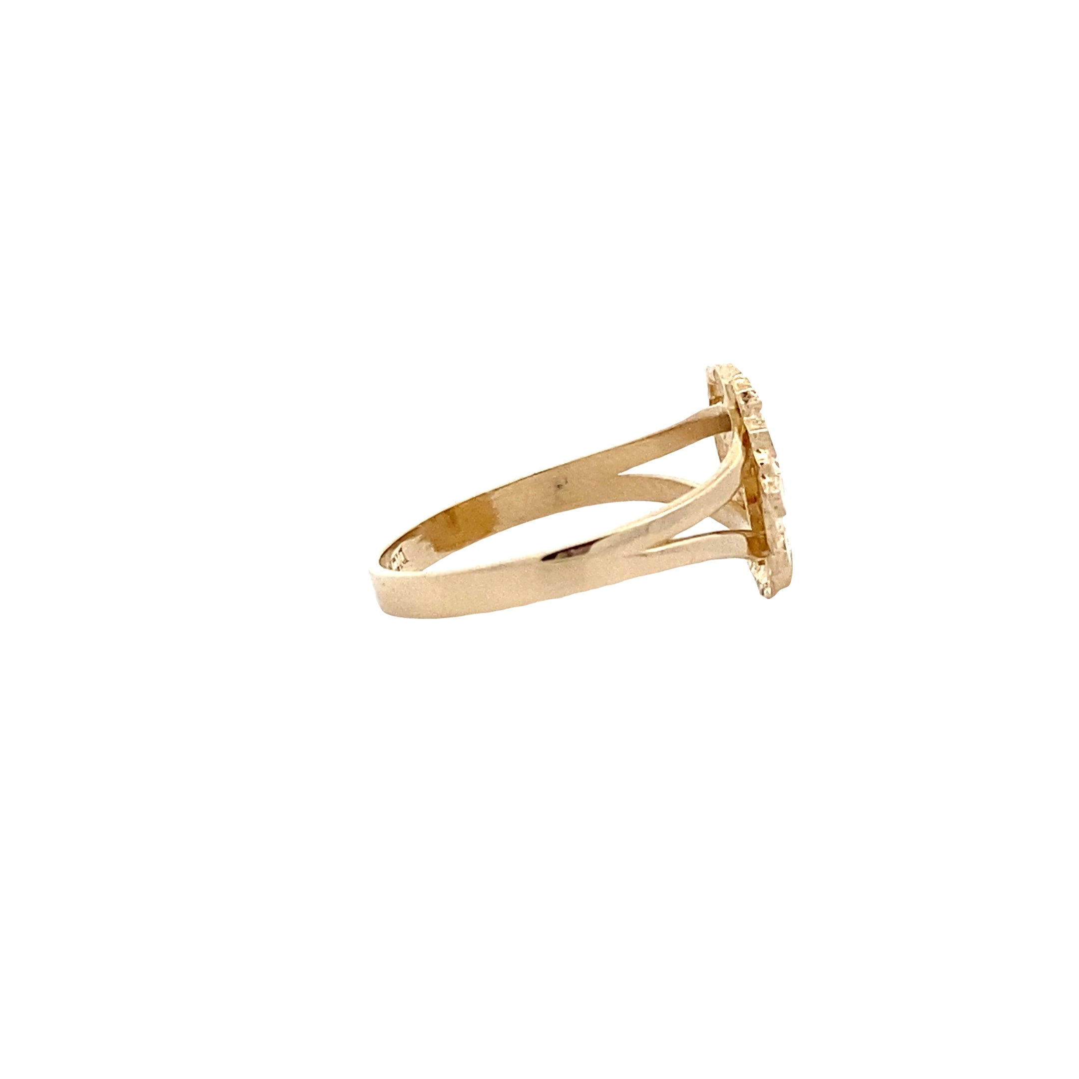 10K Yellow Gold Round Nugget Ring