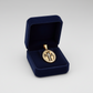 New 14K Yellow Gold Oval Cross Cut Out Pendant