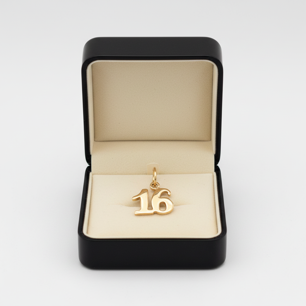 14K Yellow Gold  Number 