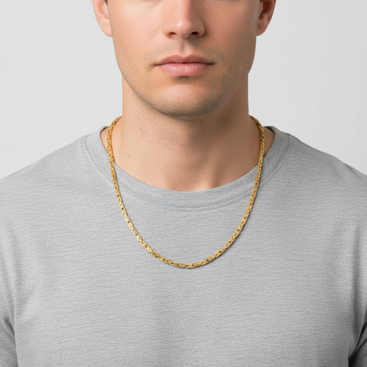 14K Yellow Gold 28" Byzantine Chain