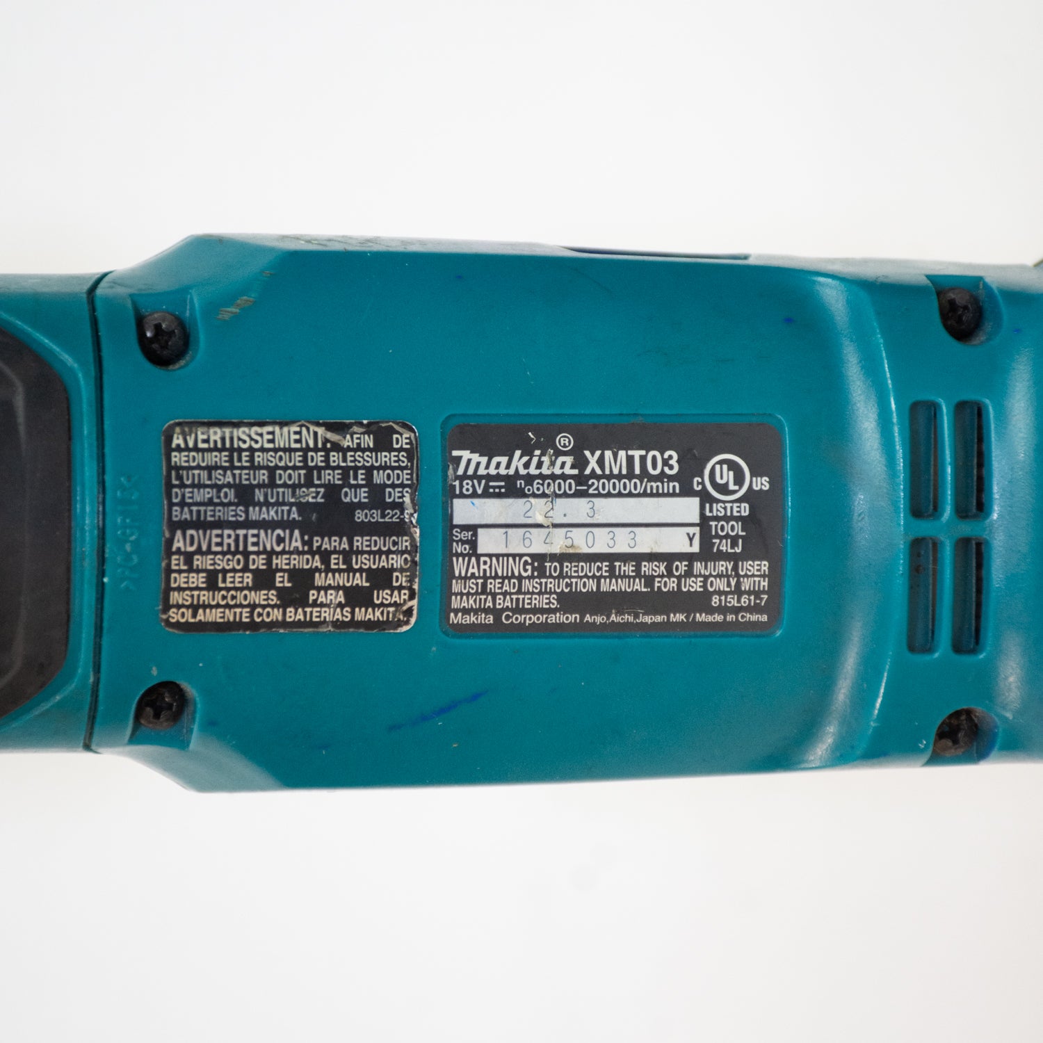 Makita XMT03 Muilti Tool And Cut Off Tool Set