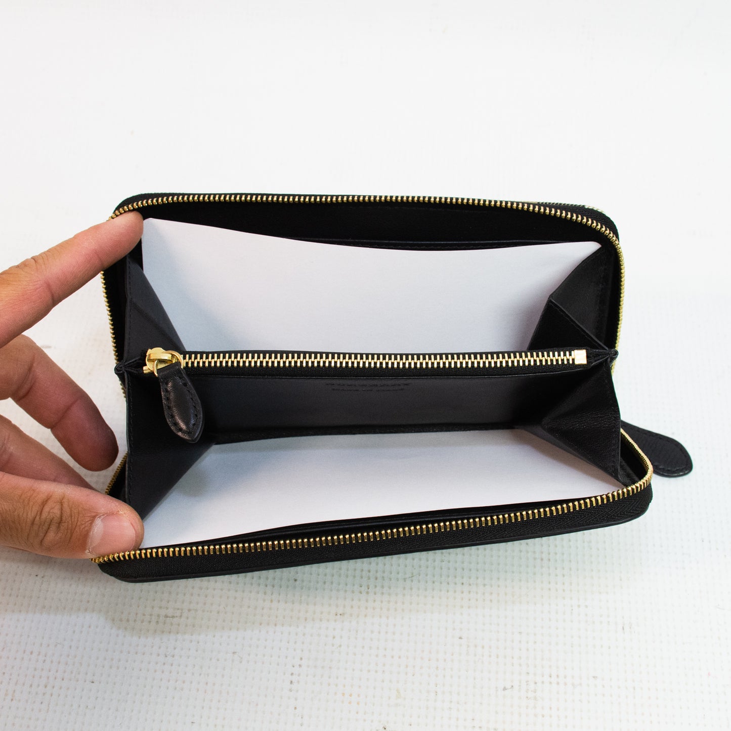 Burberry Elmore Plaid Leather Print Continental Zip Around Wallet
