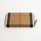 Burberry Elmore Plaid Leather Print Continental Zip Around Wallet