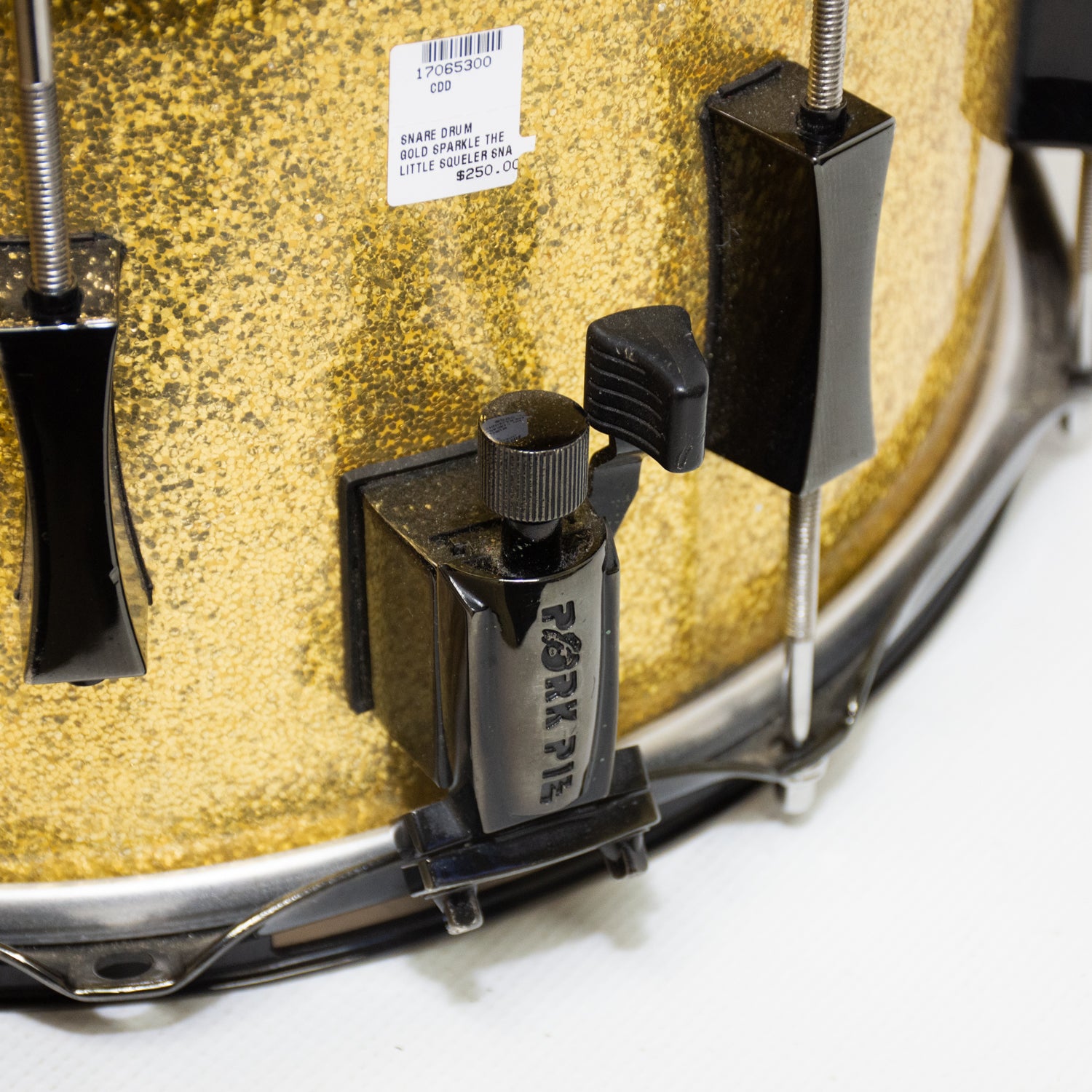 Porkpie The Little Squeler Gold Sparkle Snare Drum
