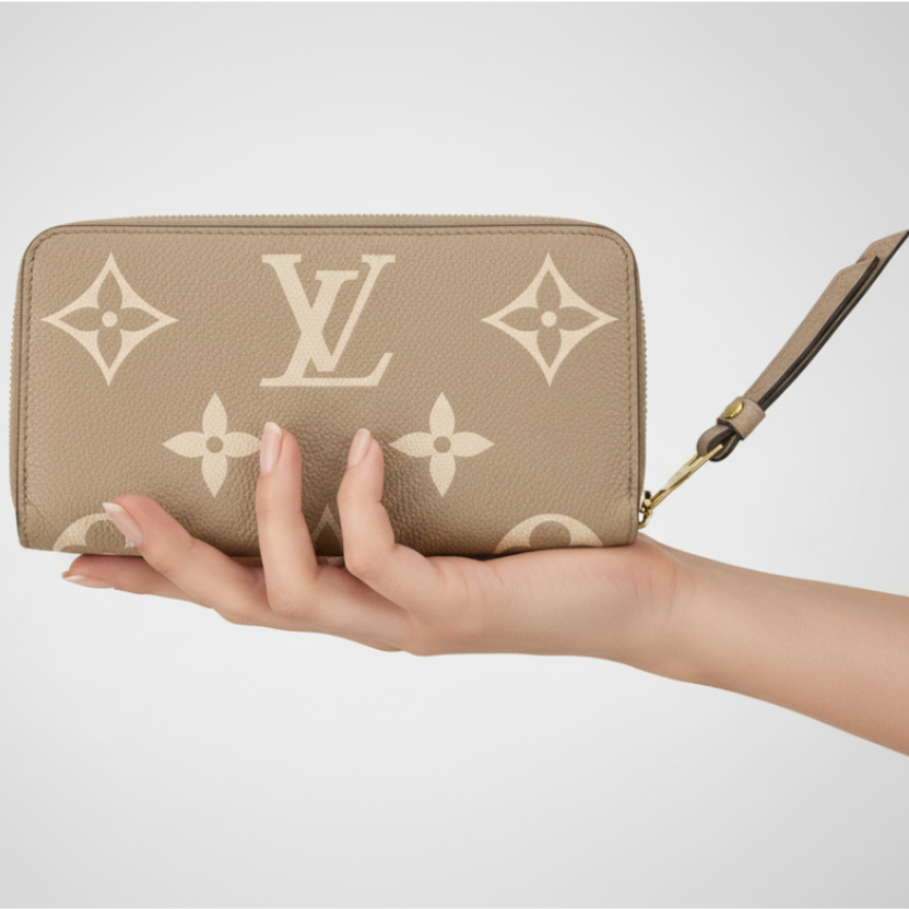 Louis Vuitton M69794 Giant Zippy Cream Wallet