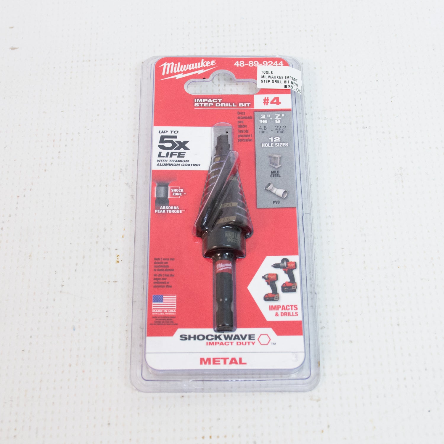 Milwaukee 48-89-9244 Impact Step Drill Bit