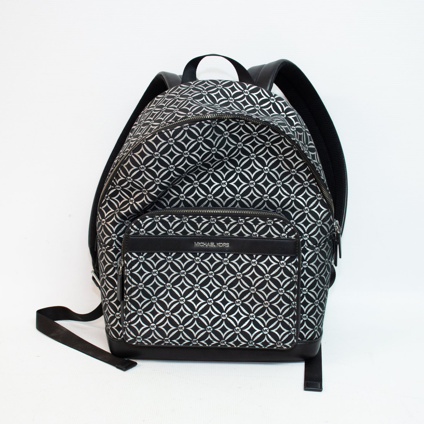 Michael Kors Grapick Black/Silver Signature Backpack - 37F4LCOB8U