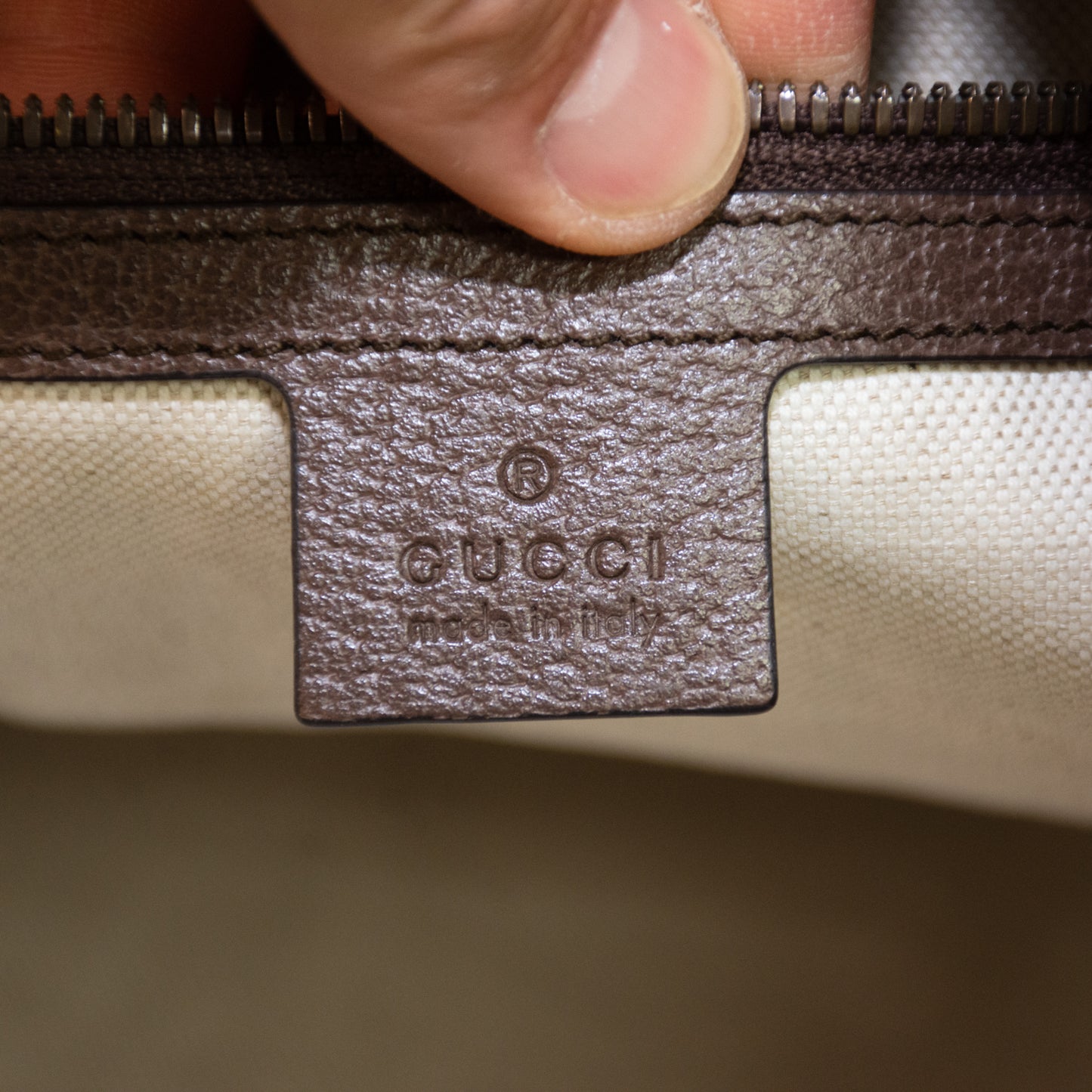 Gucci Ophidia GG Supreme Large Canvas Leather Shoulder Bag