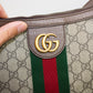 Gucci Ophidia GG Supreme Large Canvas Leather Shoulder Bag