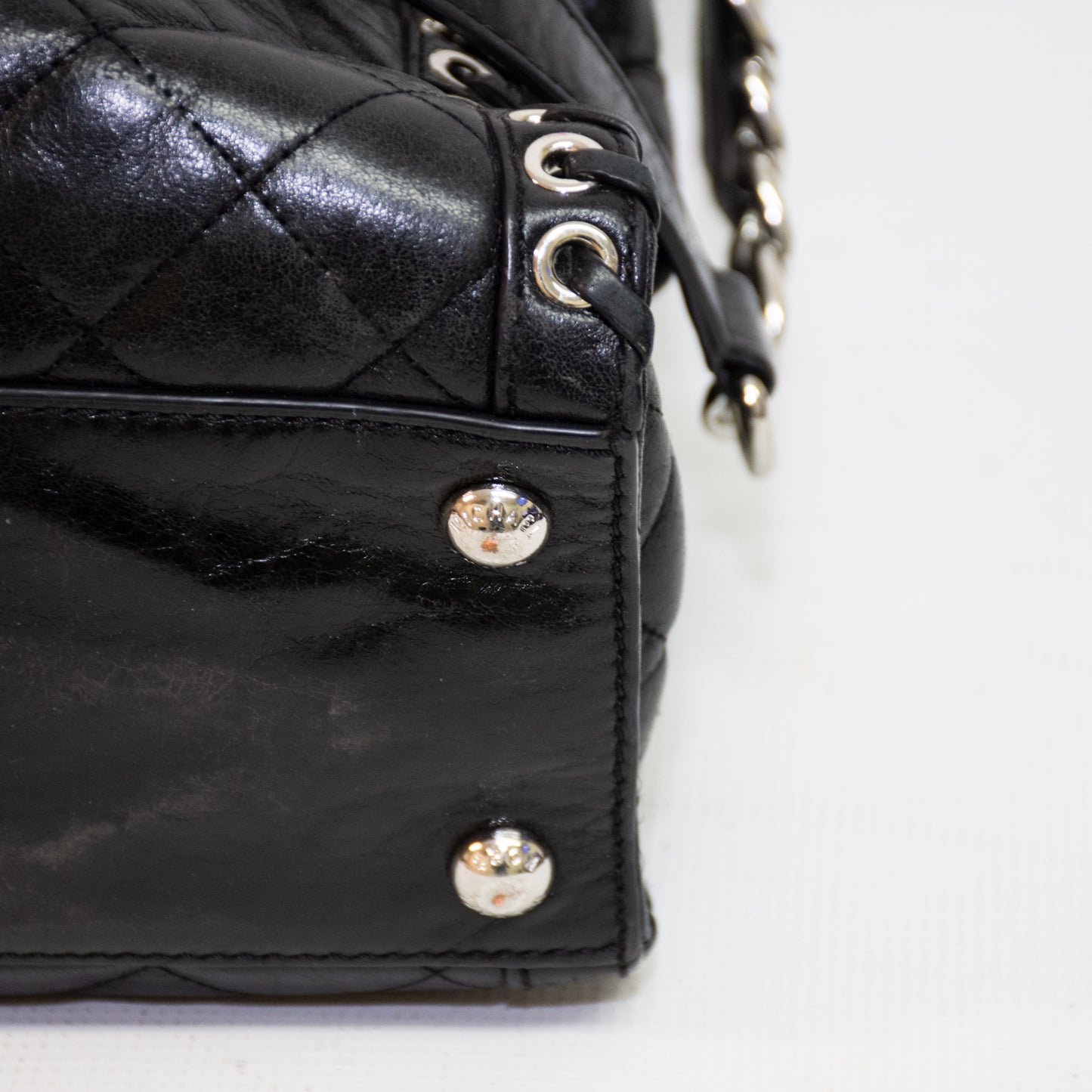 Michael Kors Black Large Hippie Grommet Hamilton Satchel