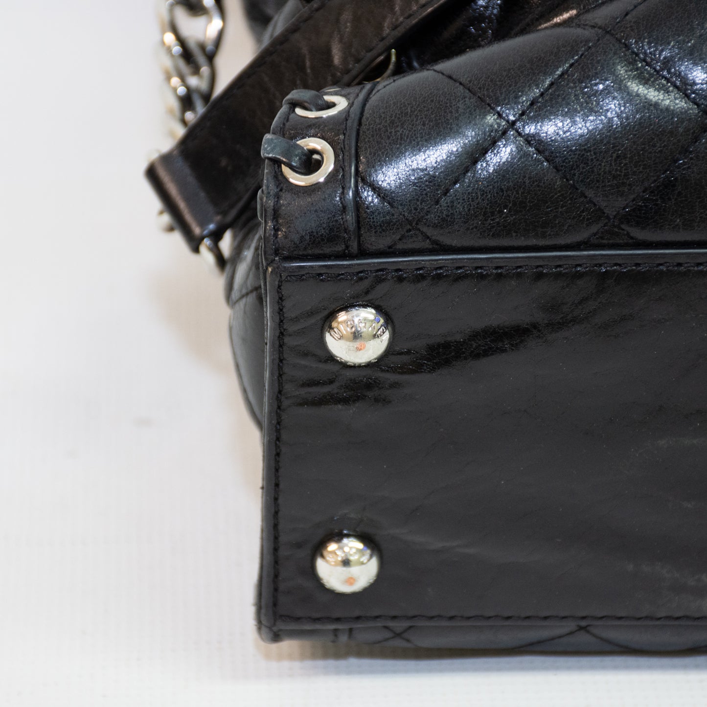 Michael Kors Black Large Hippie Grommet Hamilton Satchel