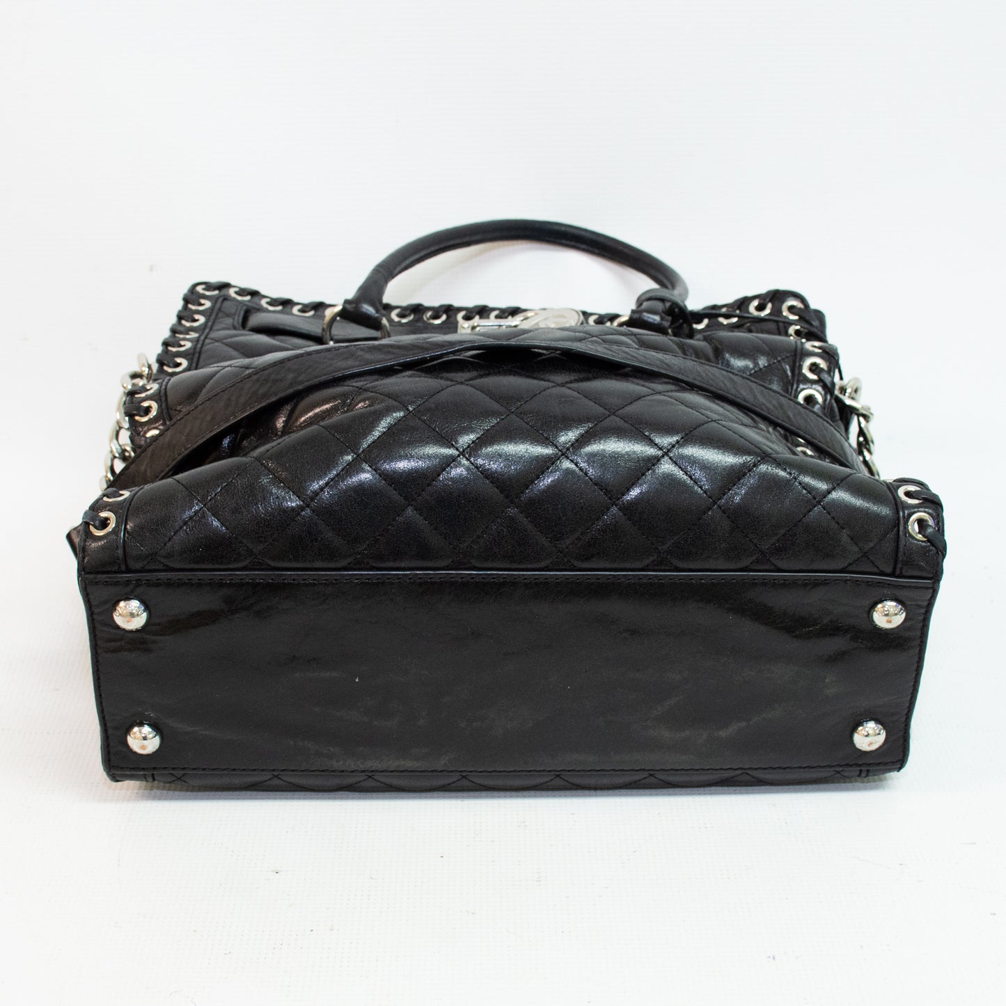 Michael Kors Black Large Hippie Grommet Hamilton Satchel