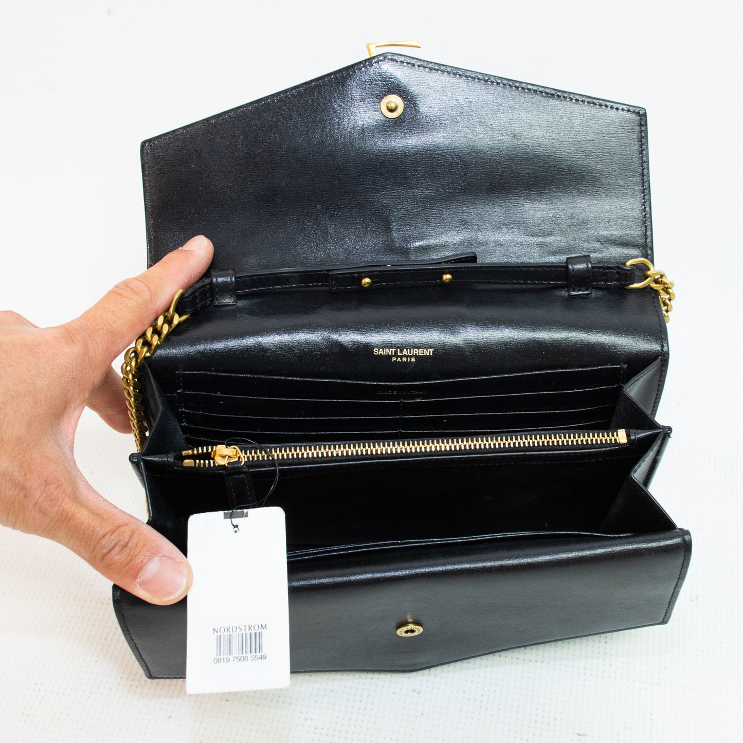 Saint Laurent YSL Sulpice Cross Body Bag - Black