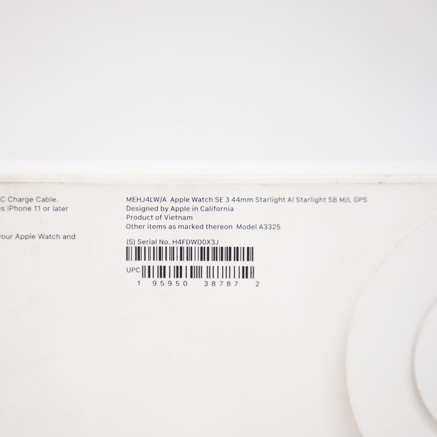 Apple Watch Series SE 3 44mm - Starlight