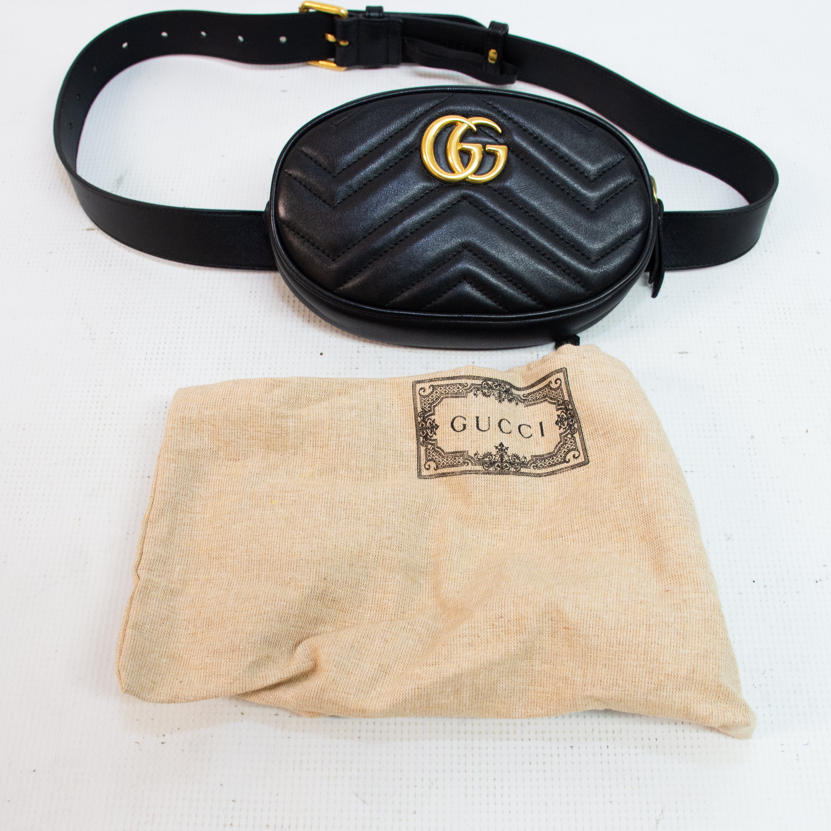 Gucci 476434 Marment Mistelasse Belt Bag