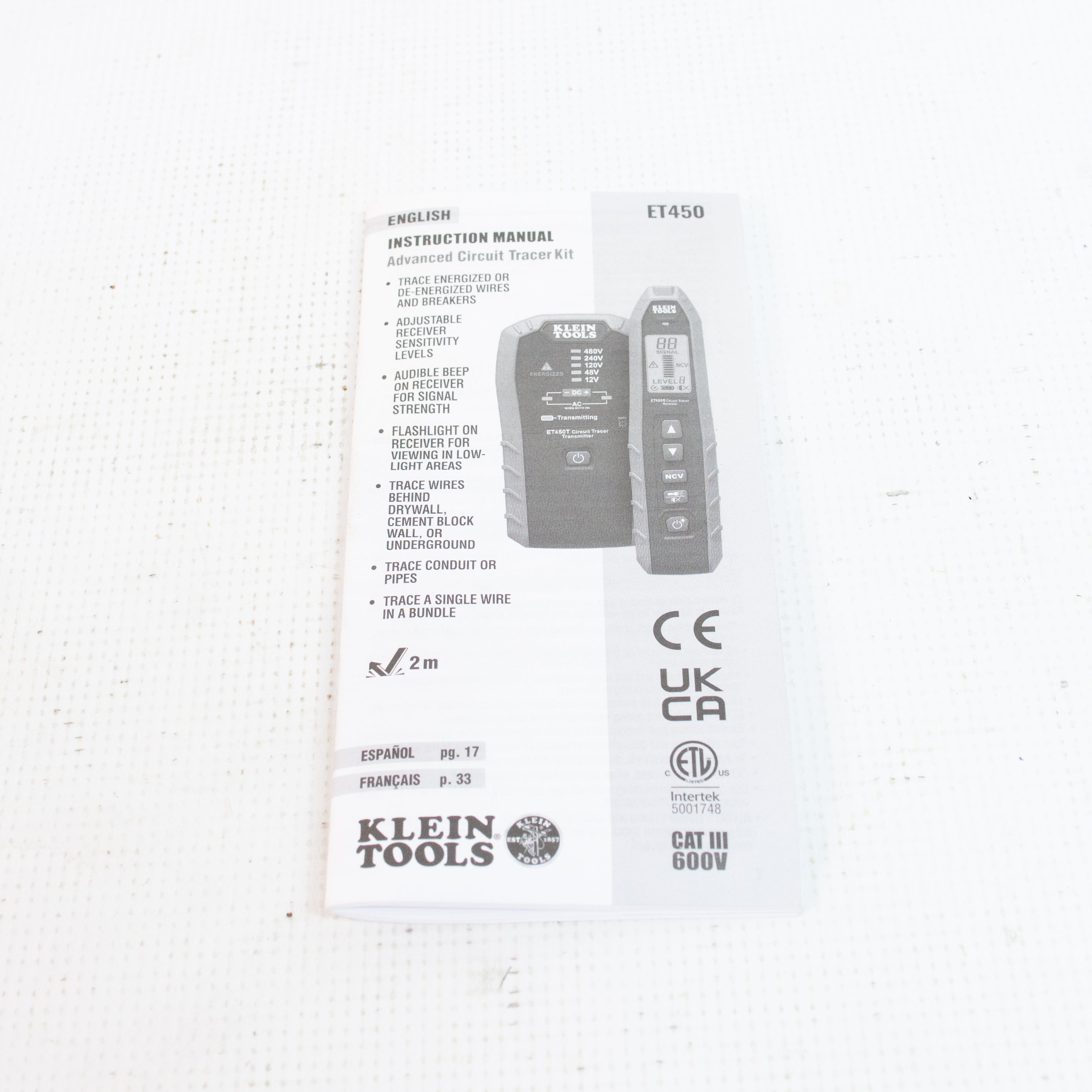 Klein ET-450 Advanced Circuit Tracker Kit