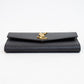Saint Laurent YSL Uptown Black Grain Leather Chain Wallet