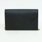 Saint Laurent YSL Uptown Black Grain Leather Chain Wallet