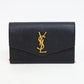 Saint Laurent YSL Uptown Black Grain Leather Chain Wallet