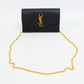 Saint Laurent YSL Uptown Black Grain Leather Chain Wallet