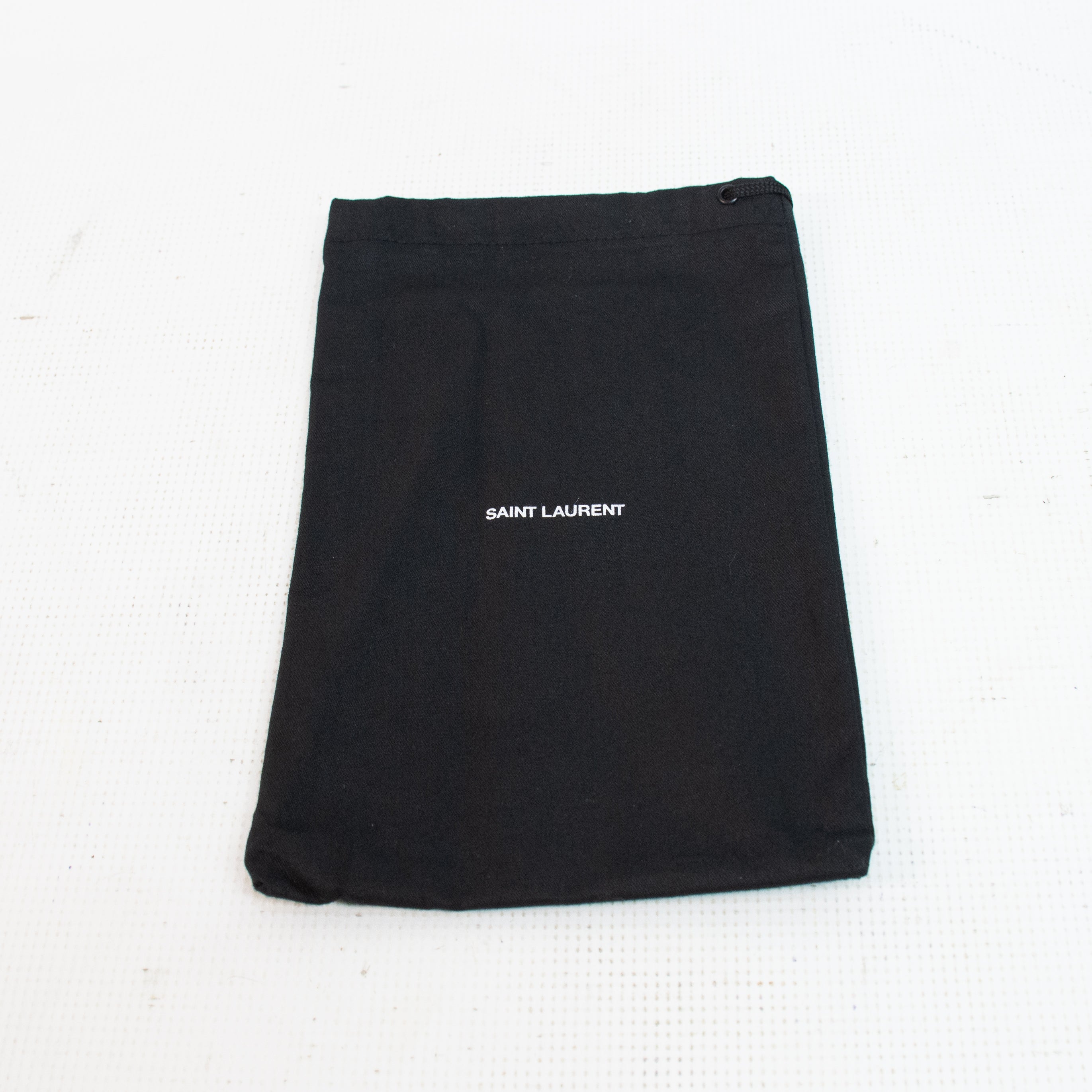 Saint Laurent YSL Uptown Black Grain Leather Chain Wallet
