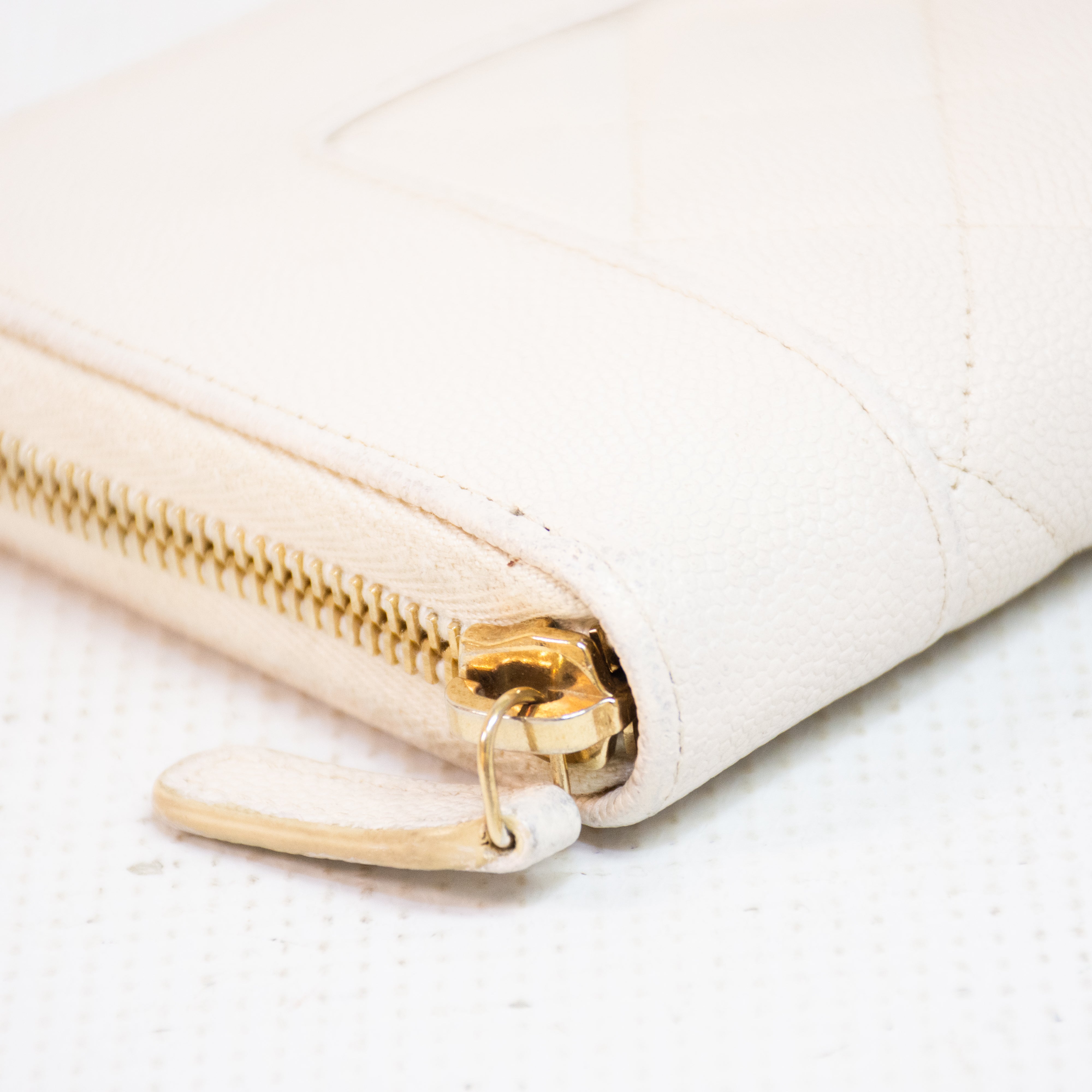 Chanel Mademoiselle White Long Wallet