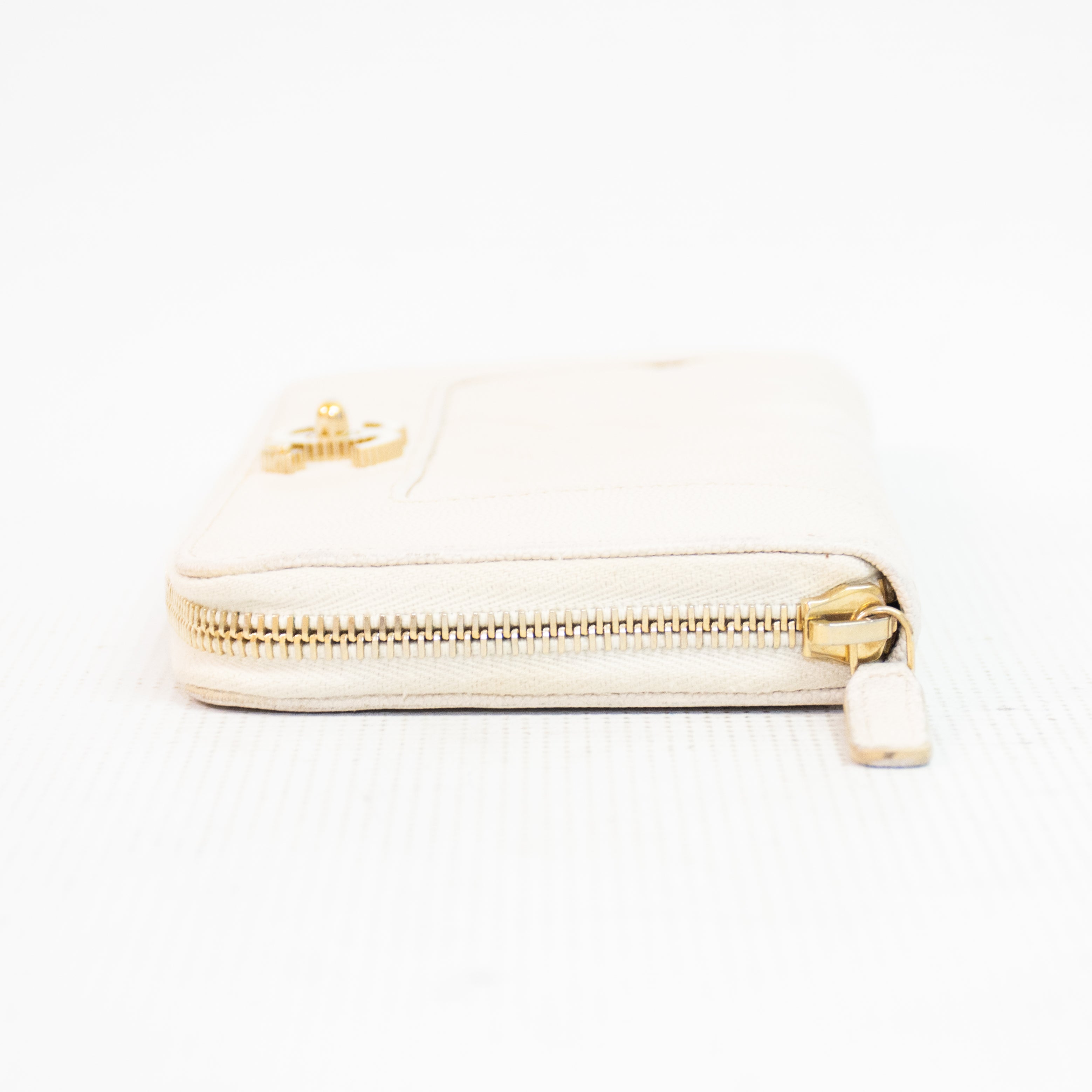 Chanel Mademoiselle White Long Wallet