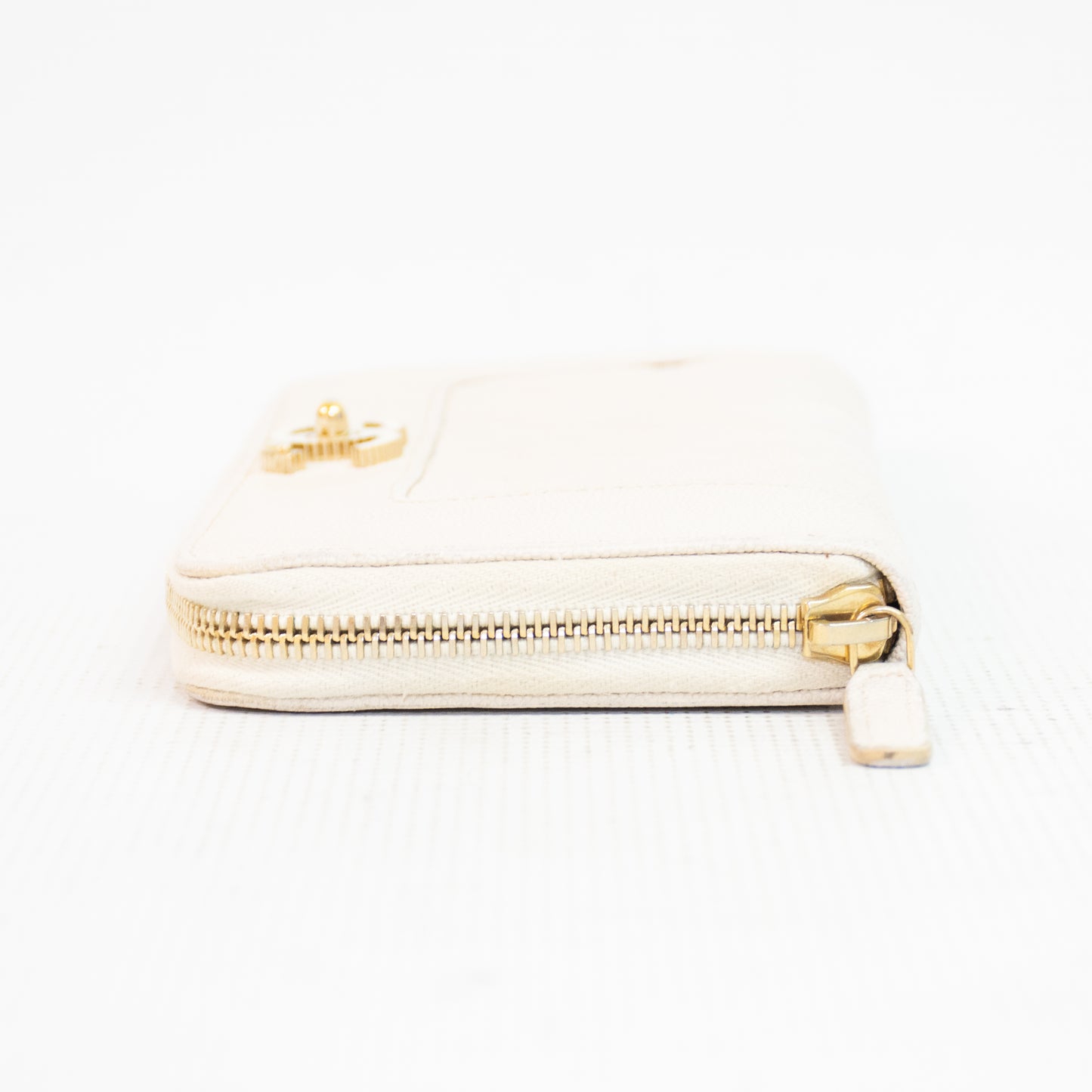 Chanel Mademoiselle White Long Wallet