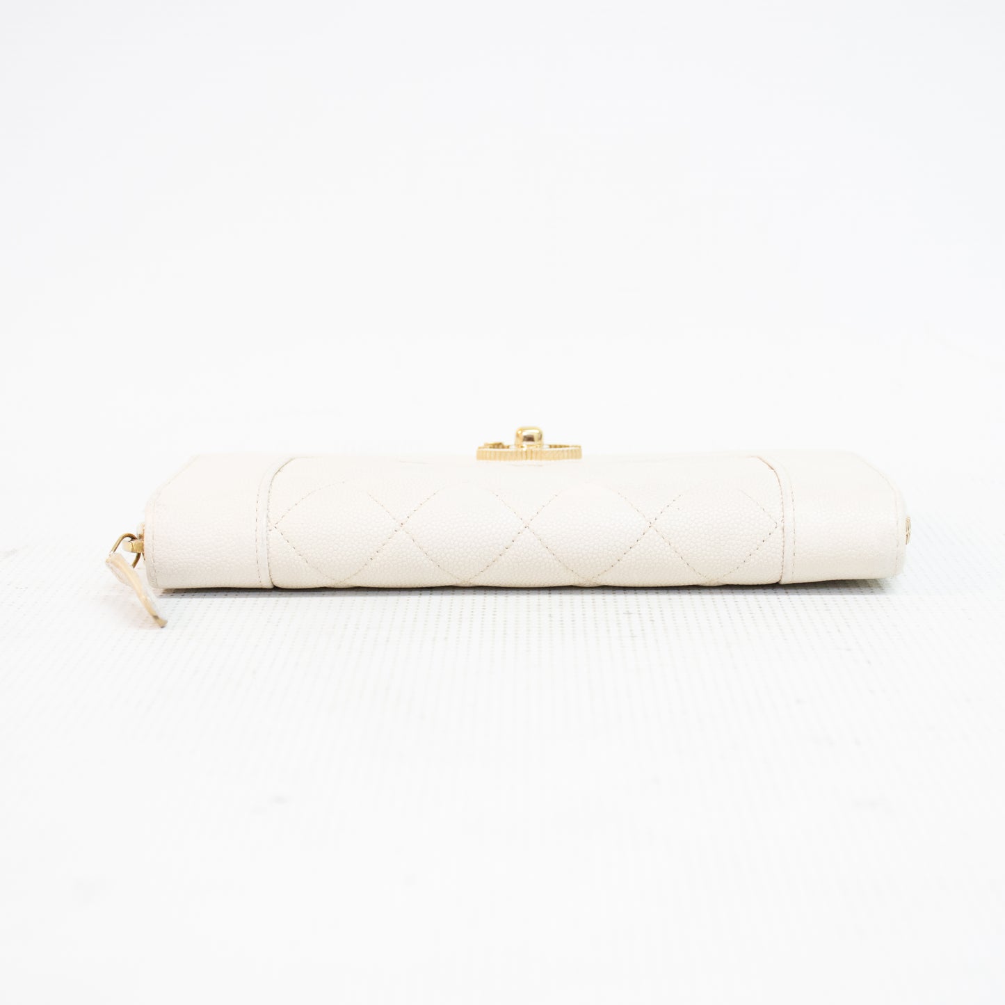 Chanel Mademoiselle White Long Wallet
