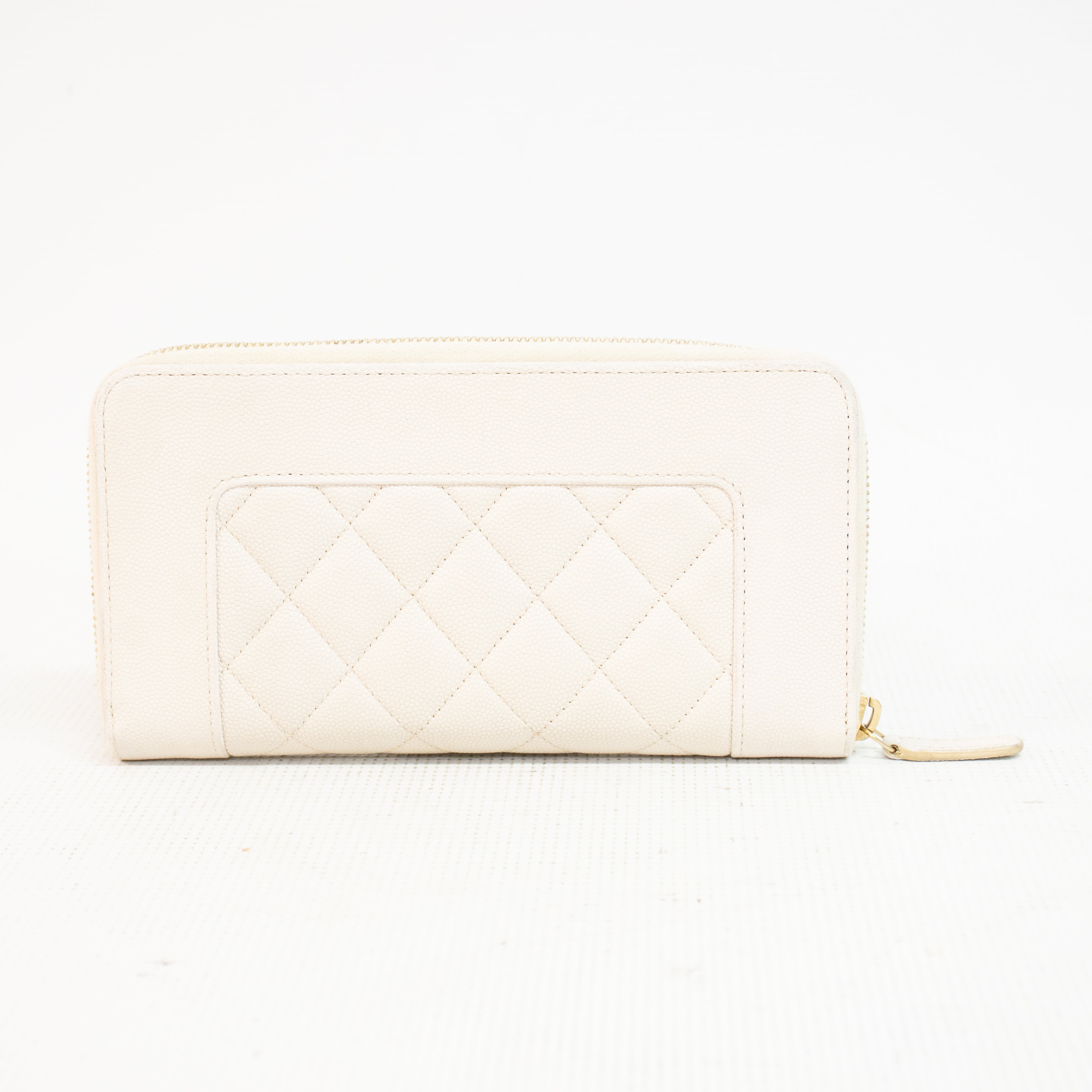 Chanel Mademoiselle White Long Wallet