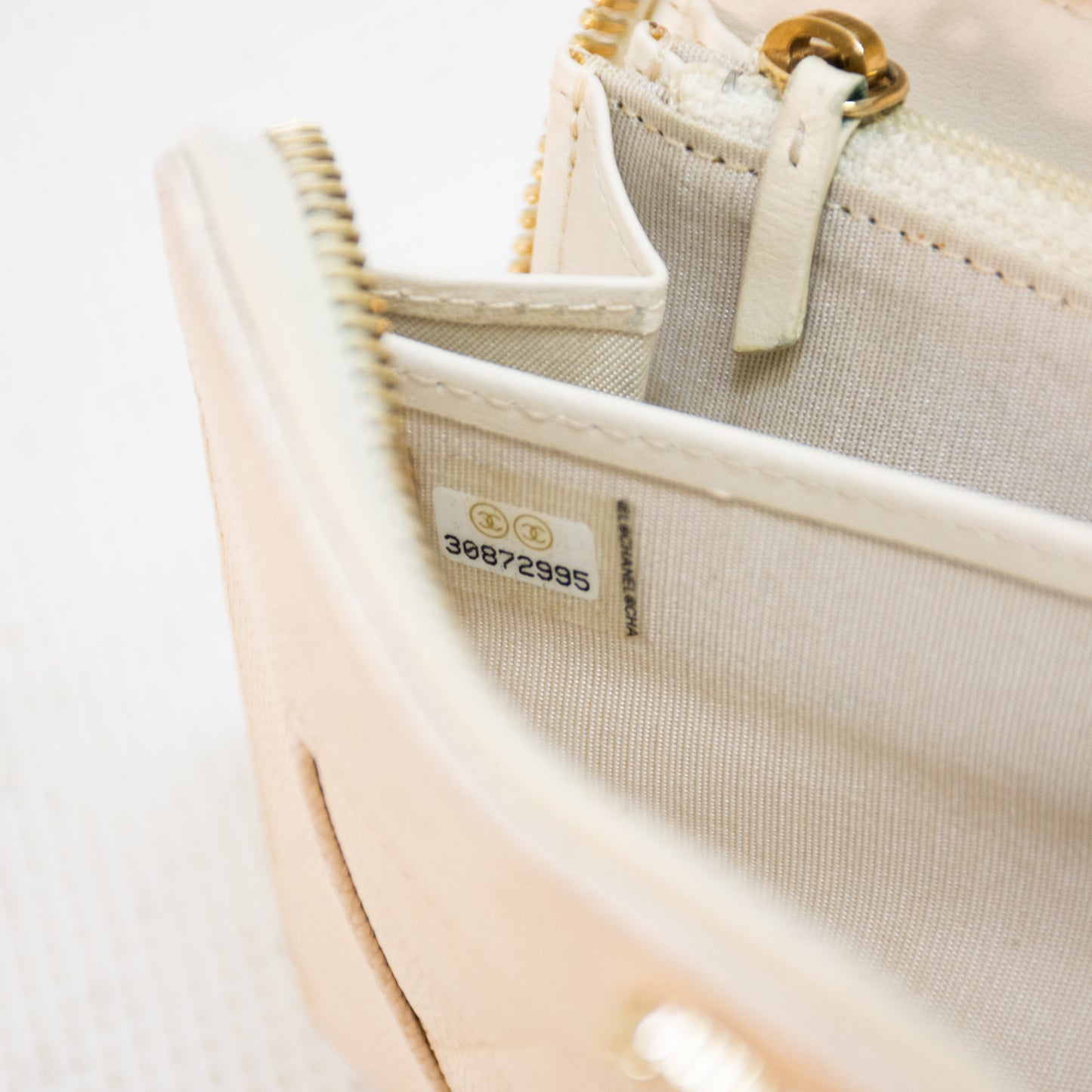 Chanel Mademoiselle White Long Wallet