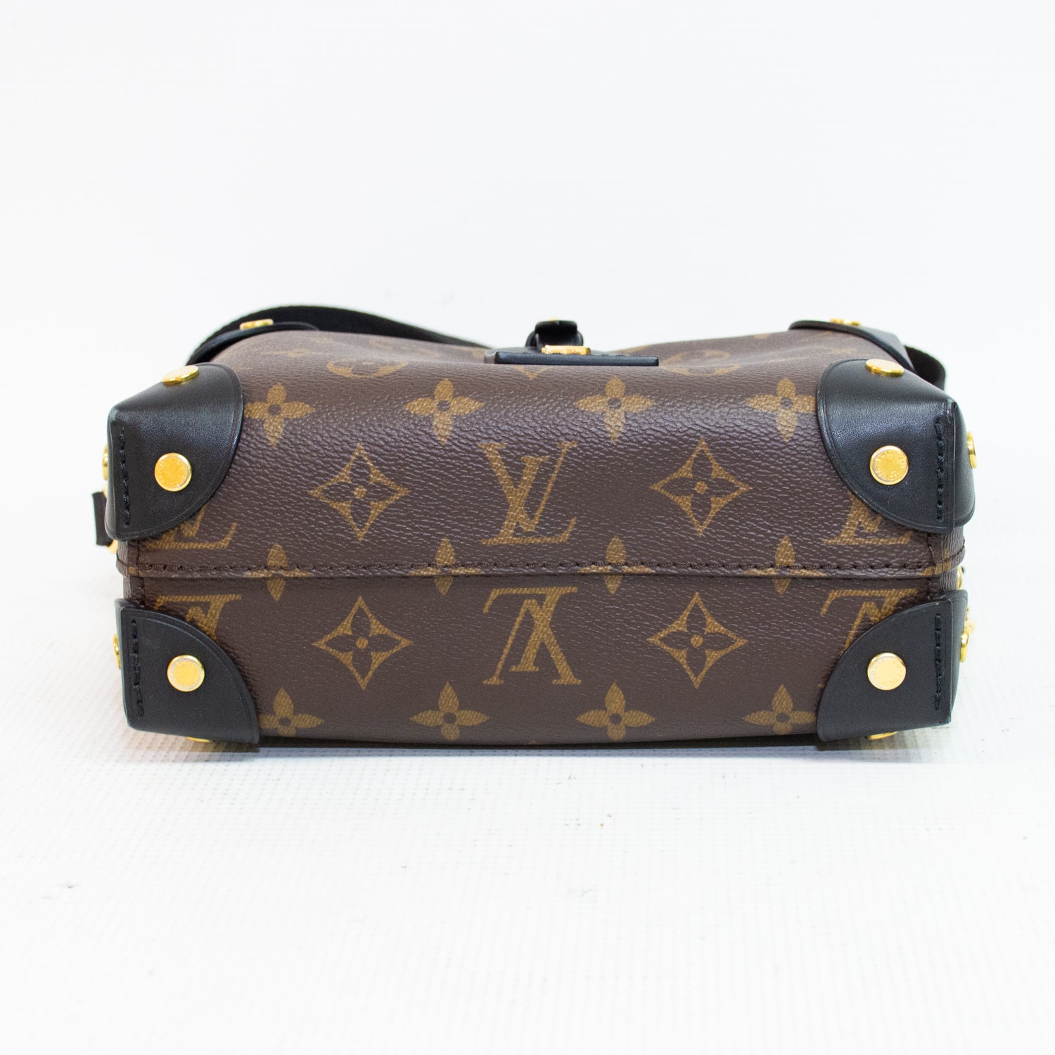 Louis Vuitton Monogram Petite Malle Souple Top Handle Cross Body Bag