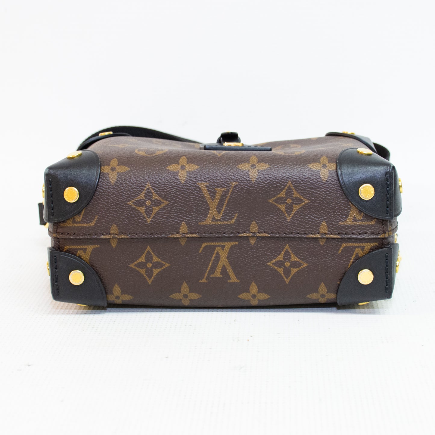 Louis Vuitton Monogram Petite Malle Souple Top Handle Cross Body Bag