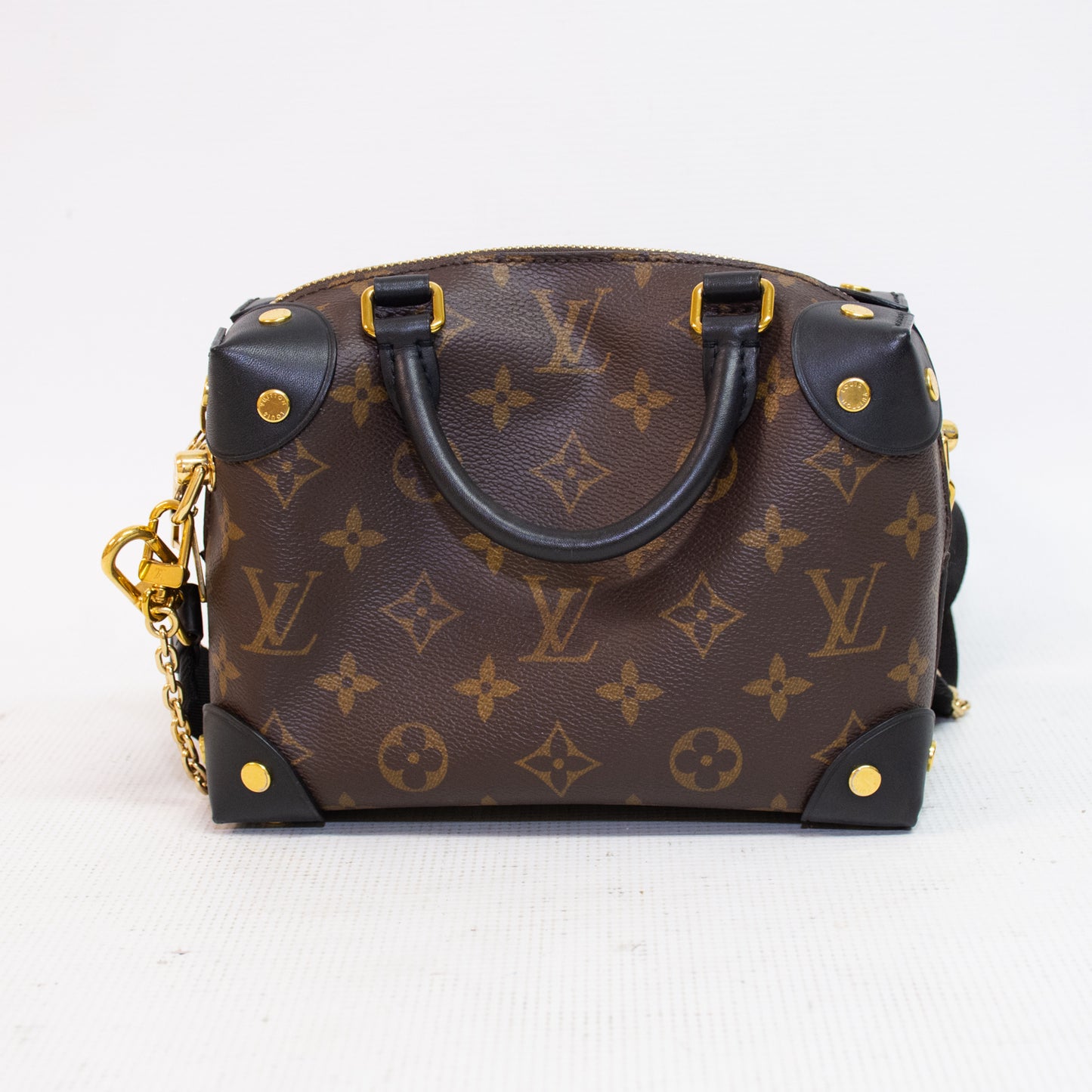 Louis Vuitton Monogram Petite Malle Souple Top Handle Cross Body Bag