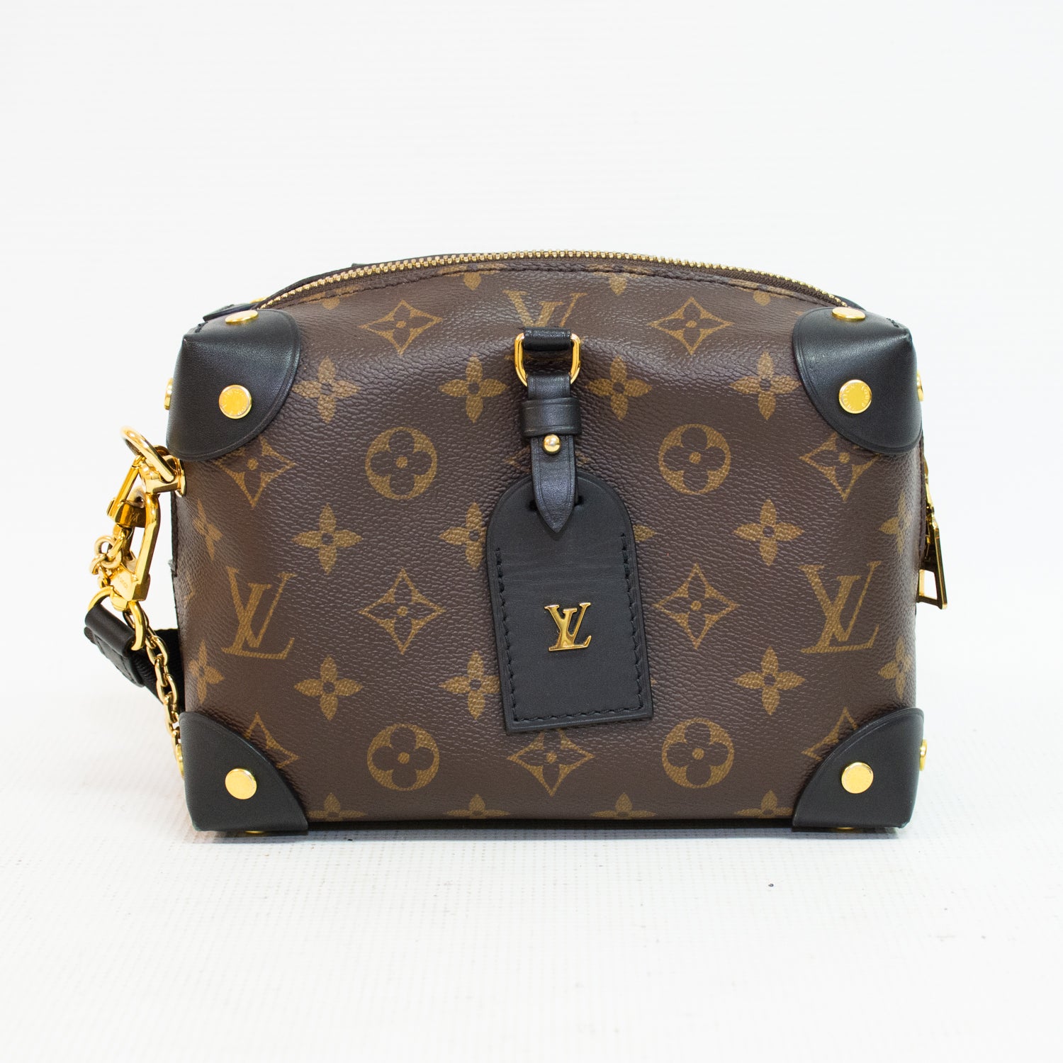 Louis Vuitton Monogram Petite Malle Souple Top Handle Cross Body Bag