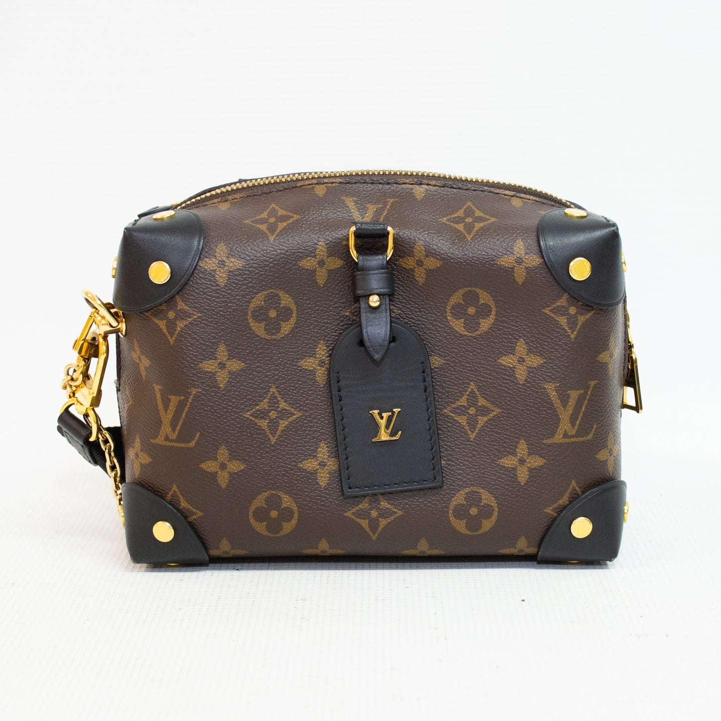 Louis Vuitton Monogram Petite Malle Souple Top Handle Cross Body Bag