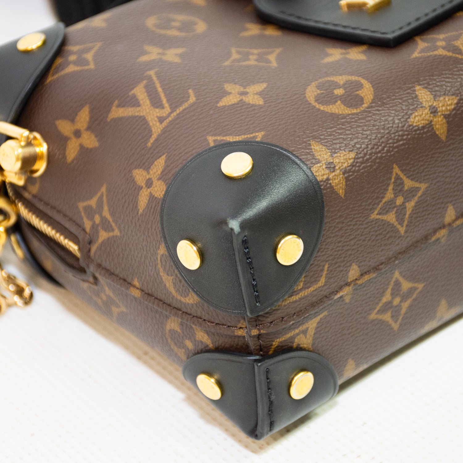 Louis Vuitton Monogram Petite Malle Souple Top Handle Cross Body Bag