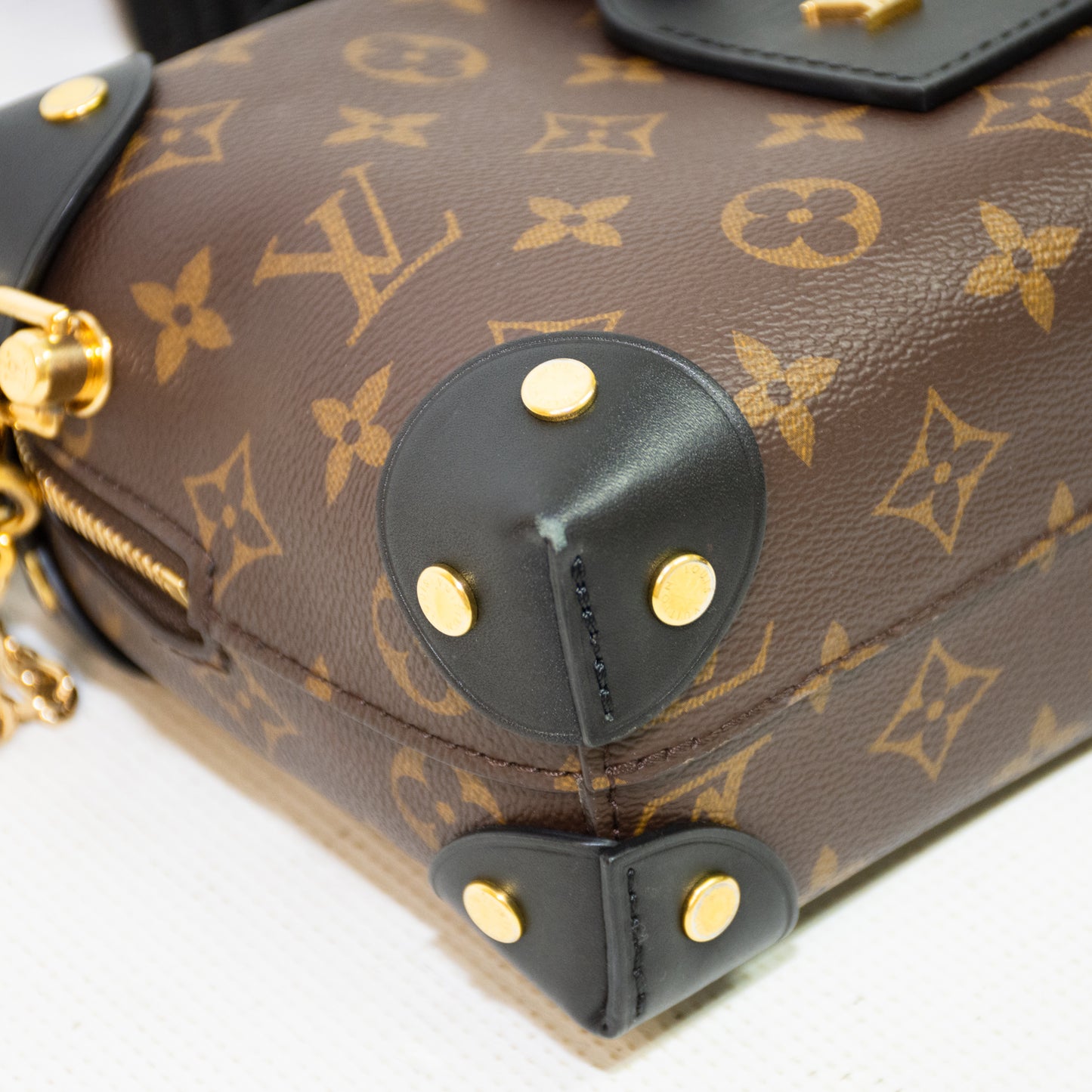 Louis Vuitton Monogram Petite Malle Souple Top Handle Cross Body Bag