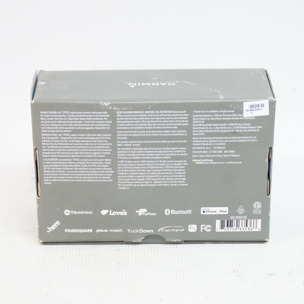 Garmin DEZL OTR720 Truck Navigator