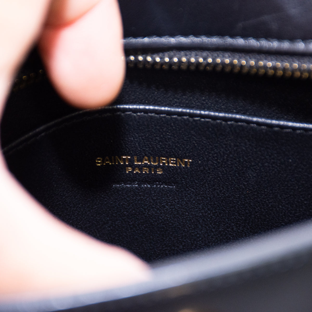 Saint Laurent YSL Baby Mosquito Black Leather Purse