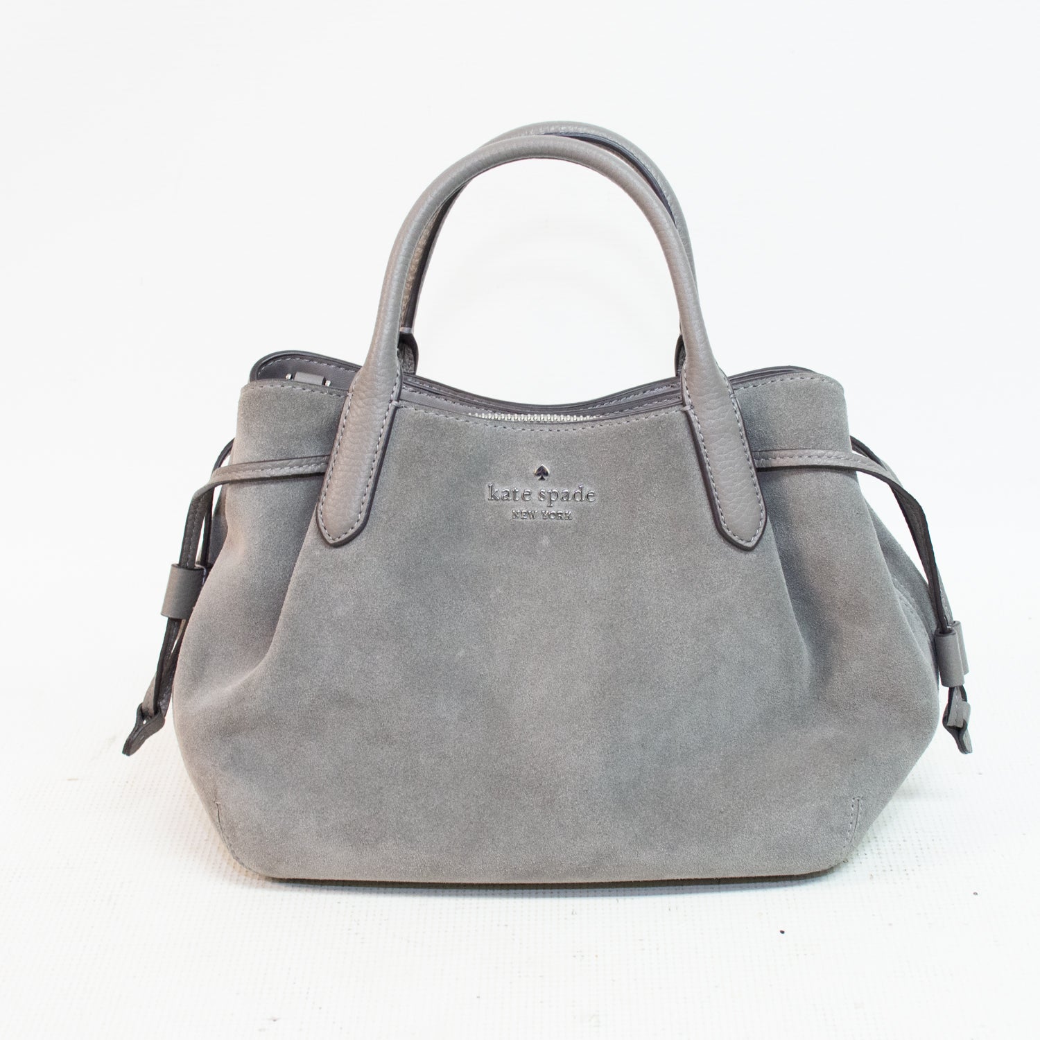Kate Spade Gray Dumpling Small Pebbled Leather Satchel