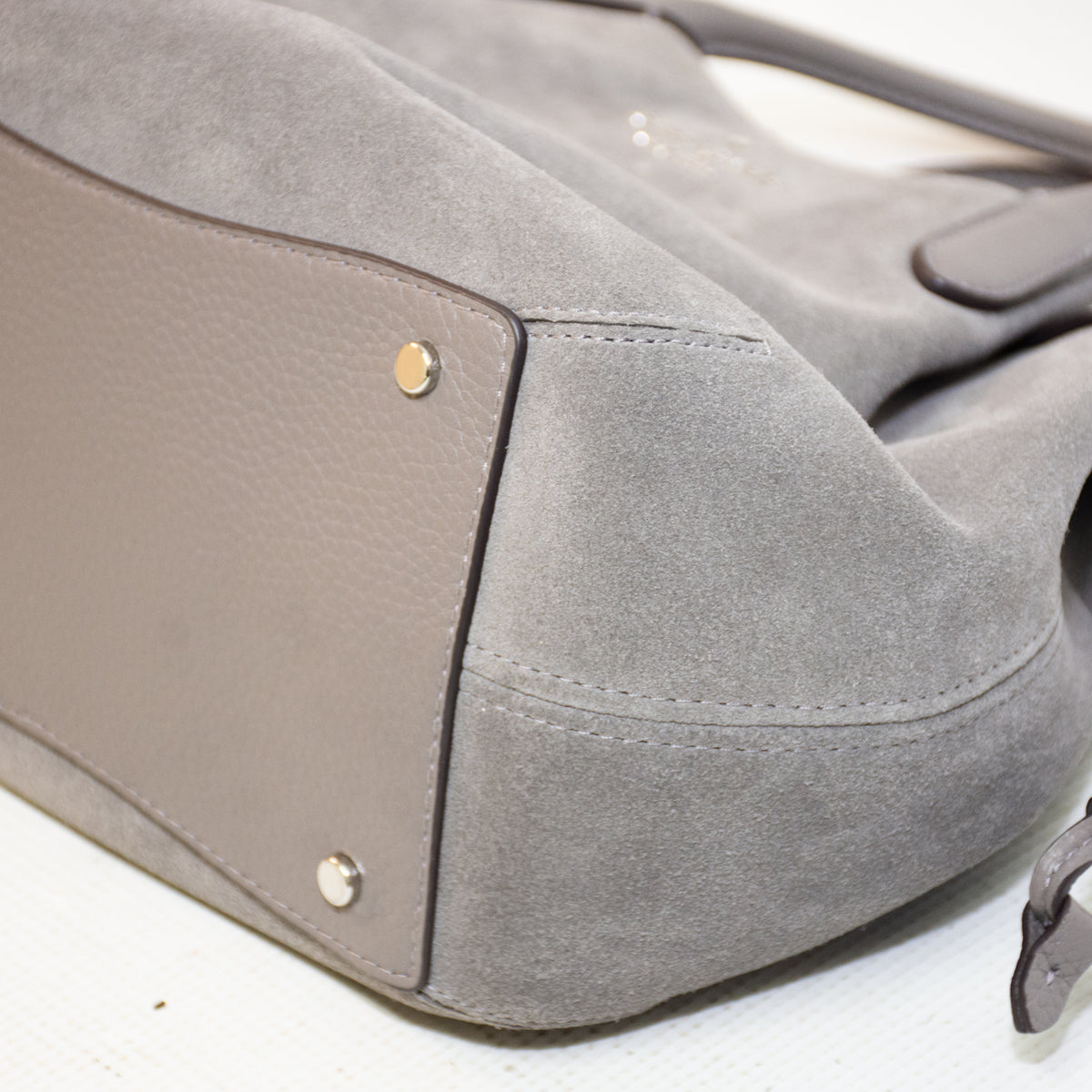 Kate Spade Gray Dumpling Small Pebbled Leather Satchel