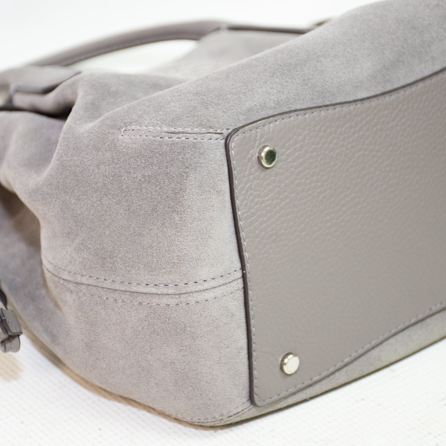 Kate Spade Gray Dumpling Small Pebbled Leather Satchel