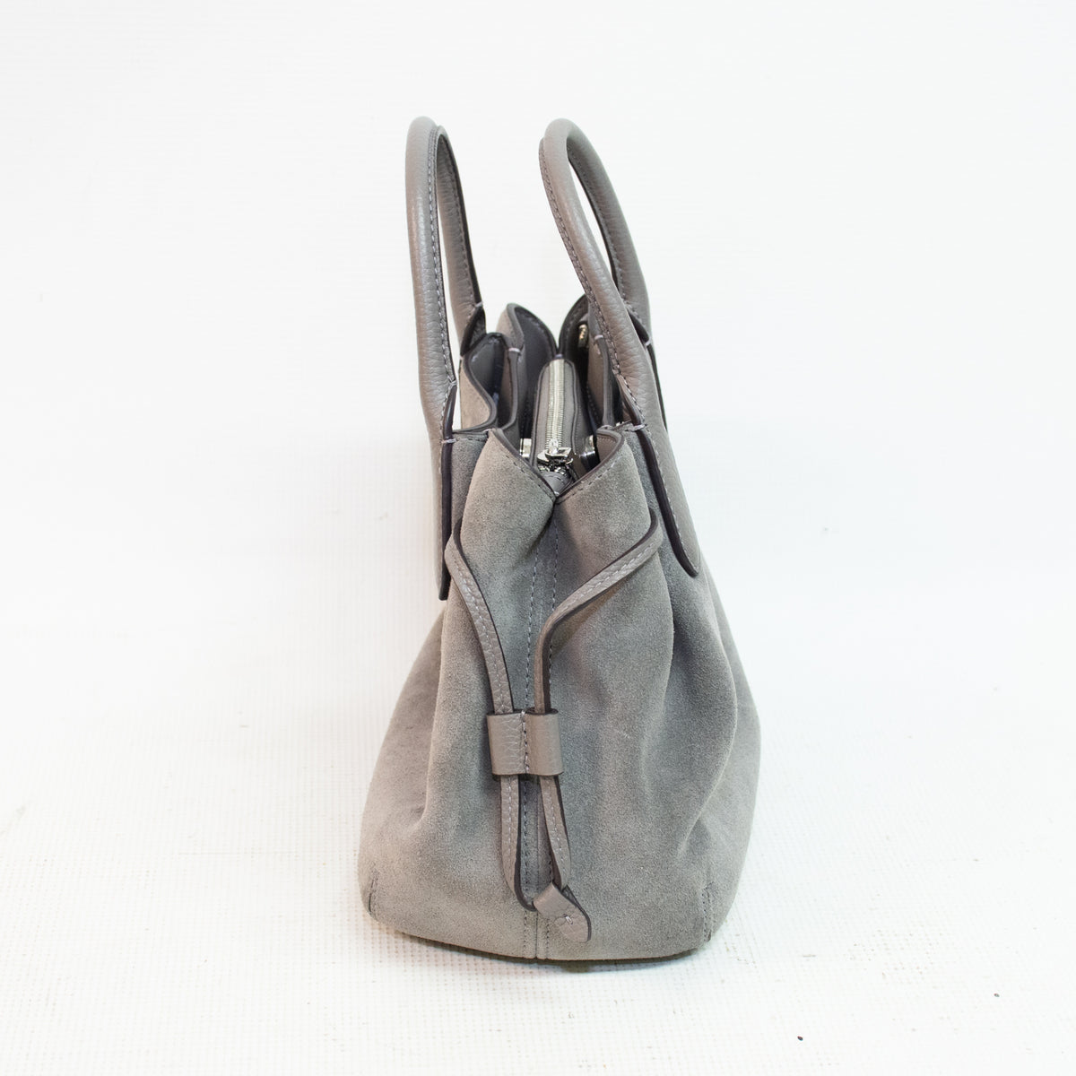 Kate Spade Gray Dumpling Small Pebbled Leather Satchel