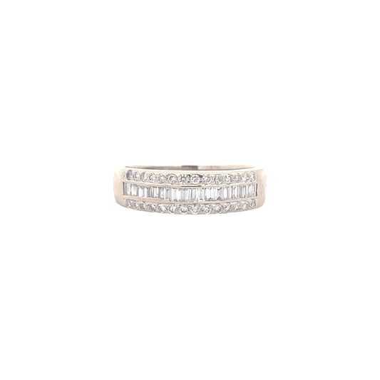 18K White Gold Women's Diamond Levian Ring - 1.0ct