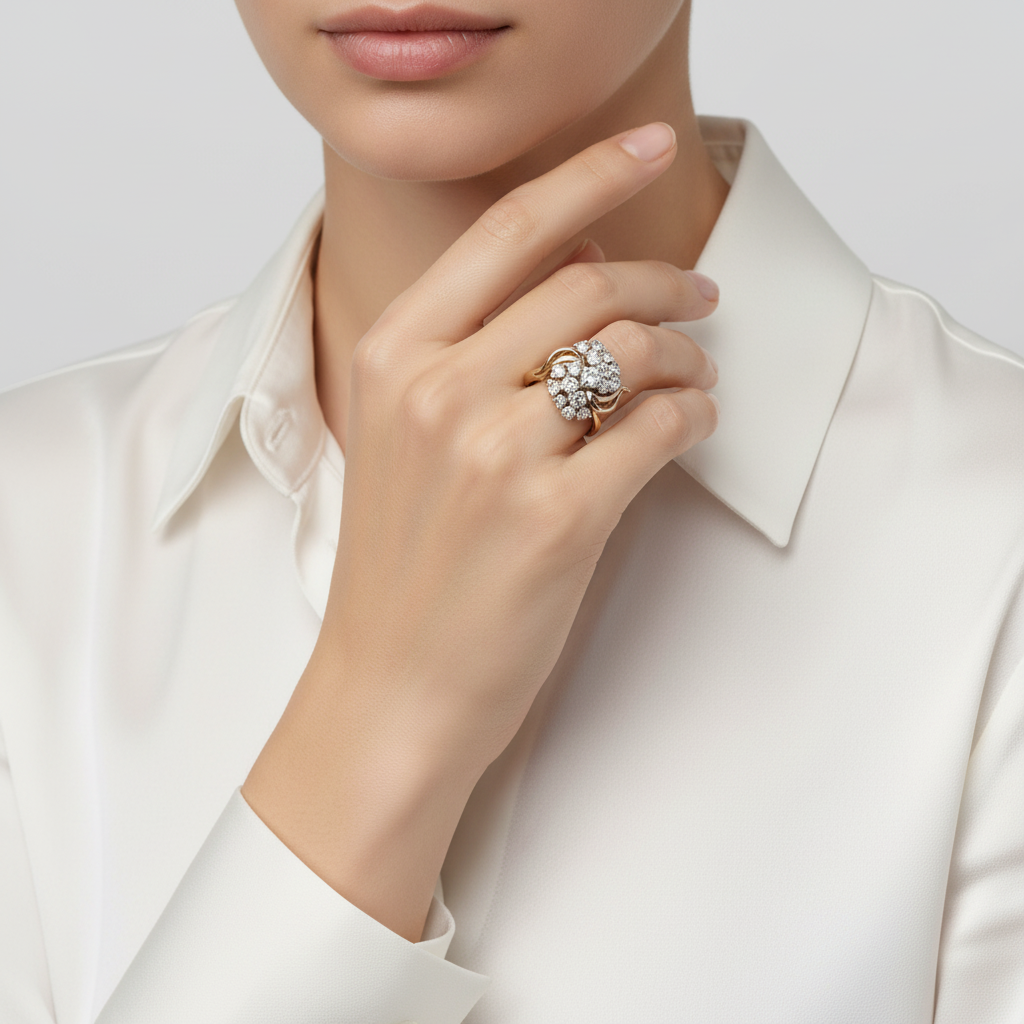 14K Yellow Gold Women's Diamond Ring - 1.13ct