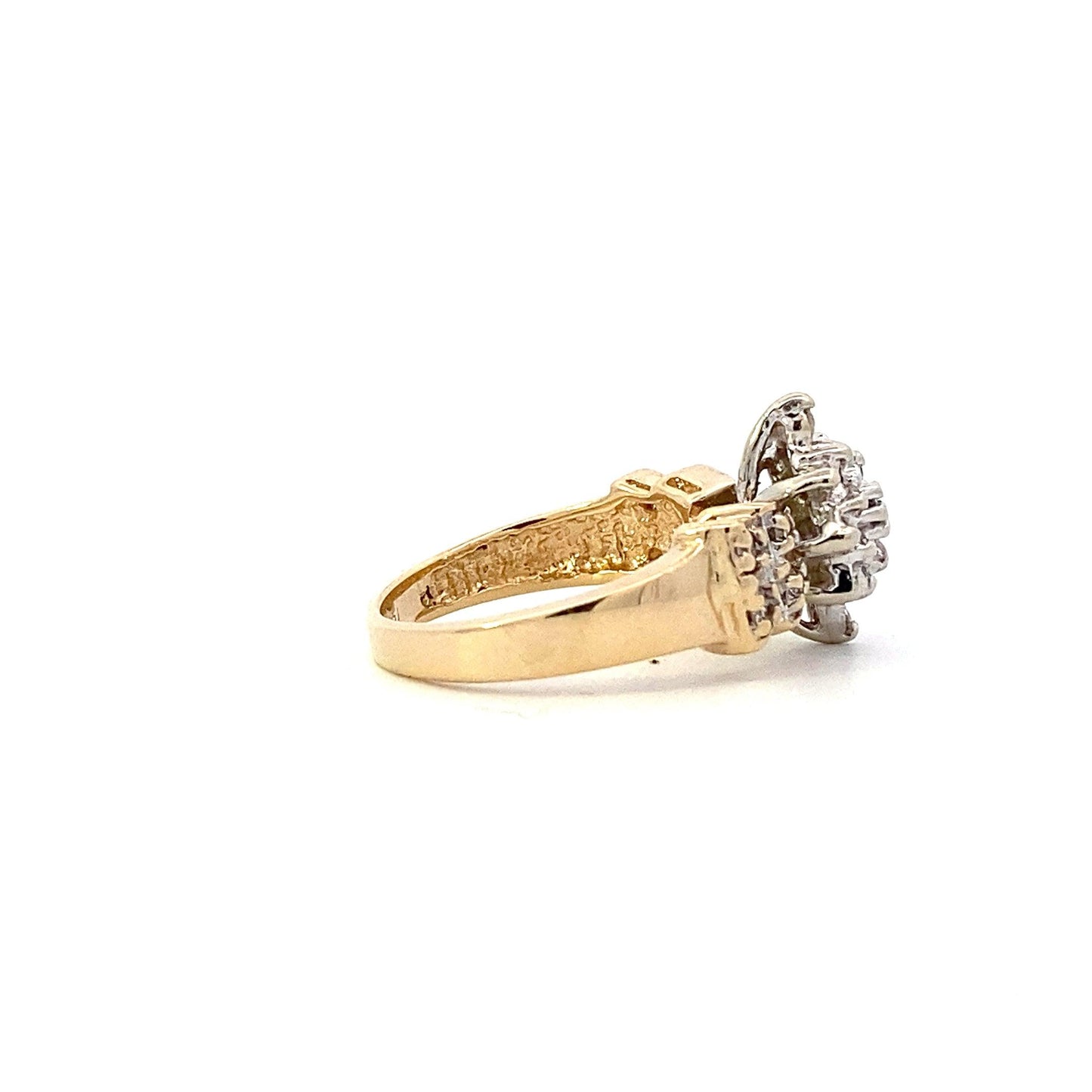 Anillo de diamantes de oro amarillo de 14 quilates - 0.54ct