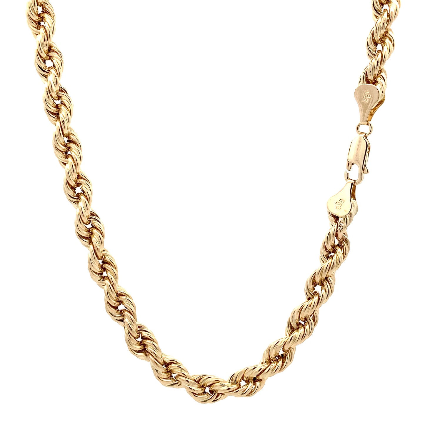 10K Yellow Gold 24.25" Hollow Rope Chain