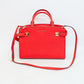 Michael Kors Karla Sangria Medium EW Leather Satchel
